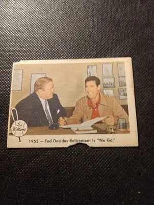 1959 Fleer Ted Williams - w/Joe Cronin #55. Retirement ’No Go.’ Paper loss. VG - Baseball Card Single