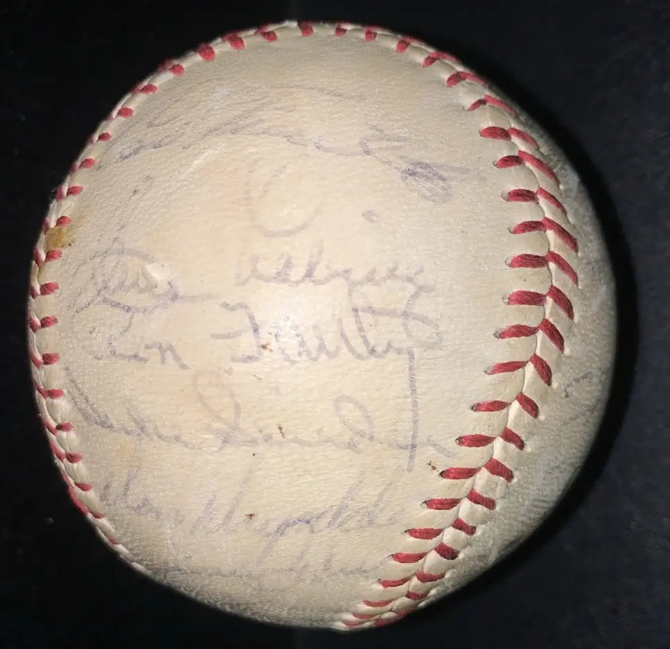 Autographed 1959 Los Angeles Dodgers Team Signed Baseball with JSA LOA certification