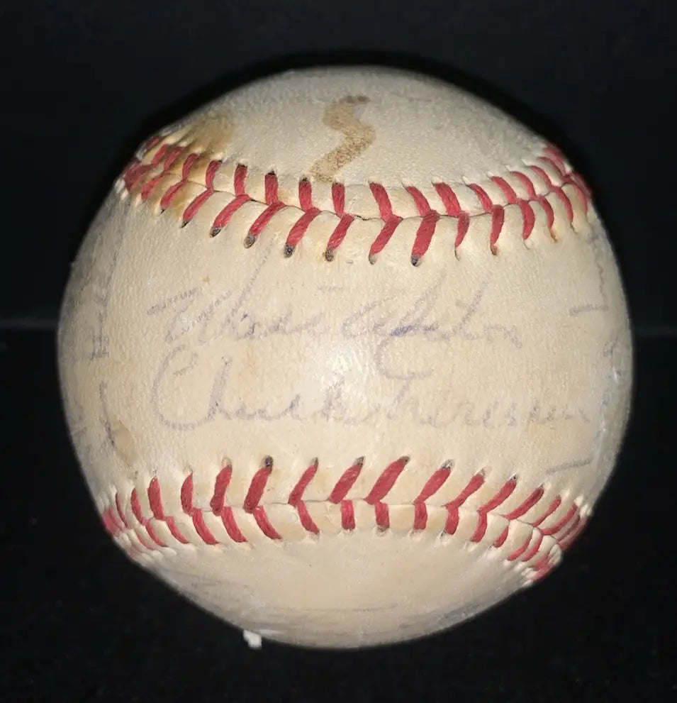 Autographed 1959 Los Angeles Dodgers Team Signed Baseball with red stitching JSA LOA