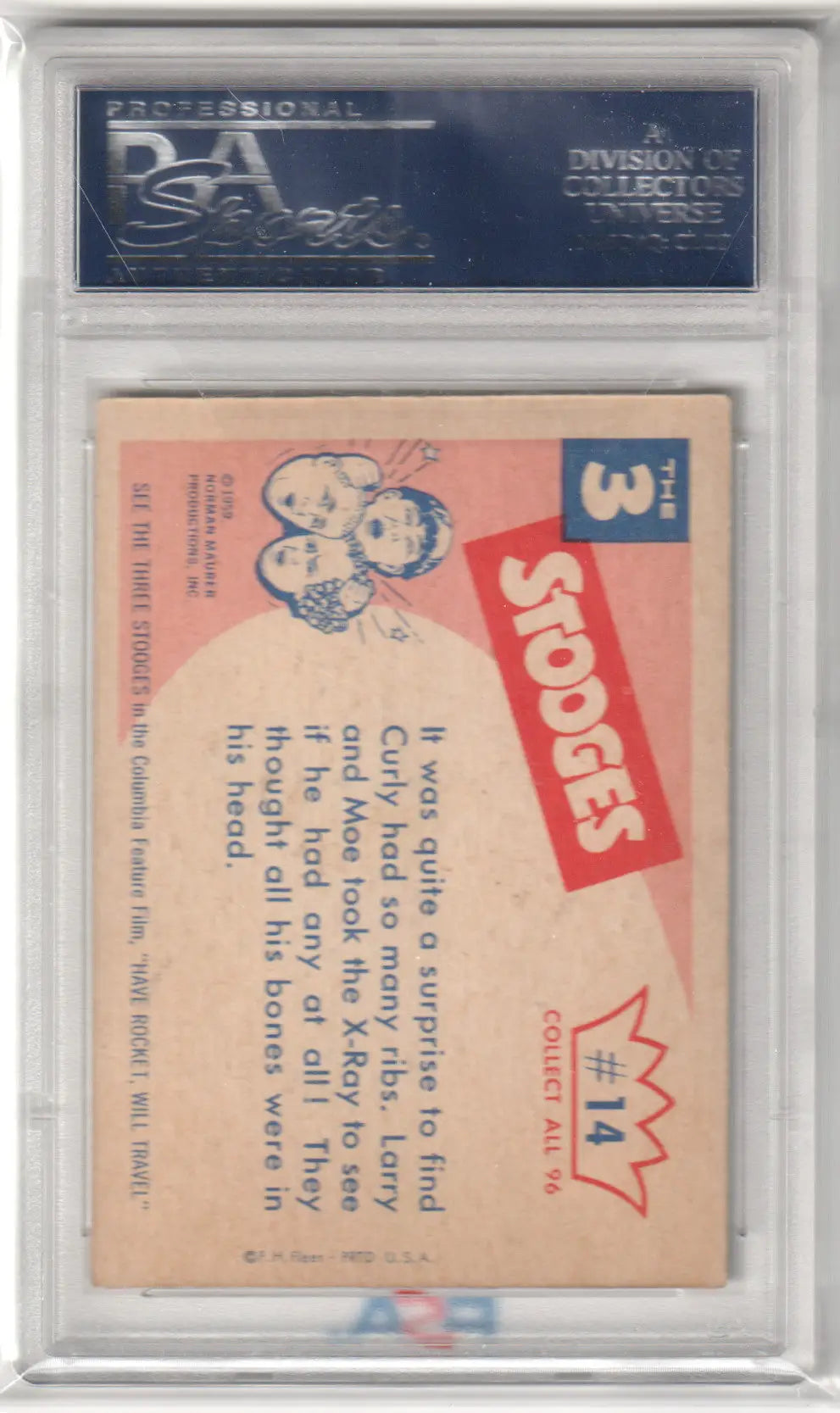 Graded Three Stooges trading card 1959 I Tell You-Humans PSA 5 product