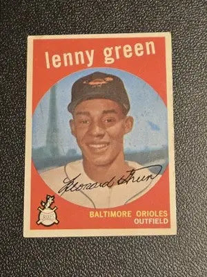 1959 Topps #209a Lenny Green White/lighter back - Baseball Card Single