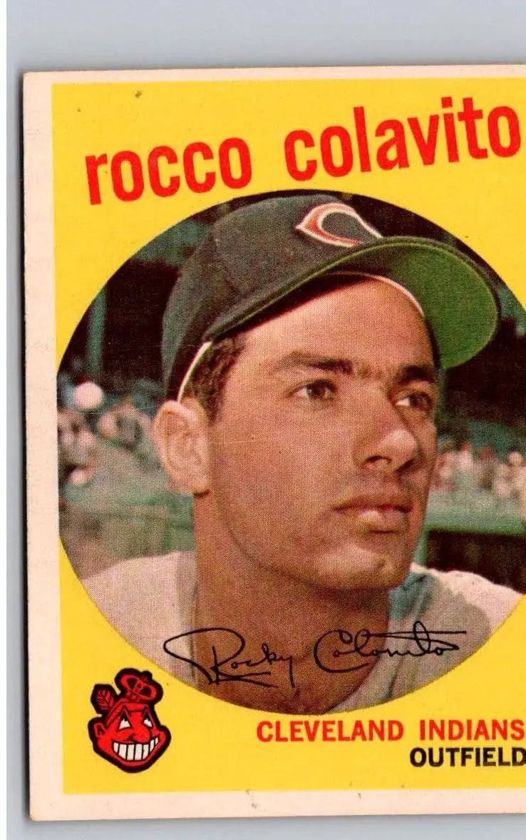 Vintage Rocco Colavito baseball card featured in 1959 Topps #420 trading cards collection