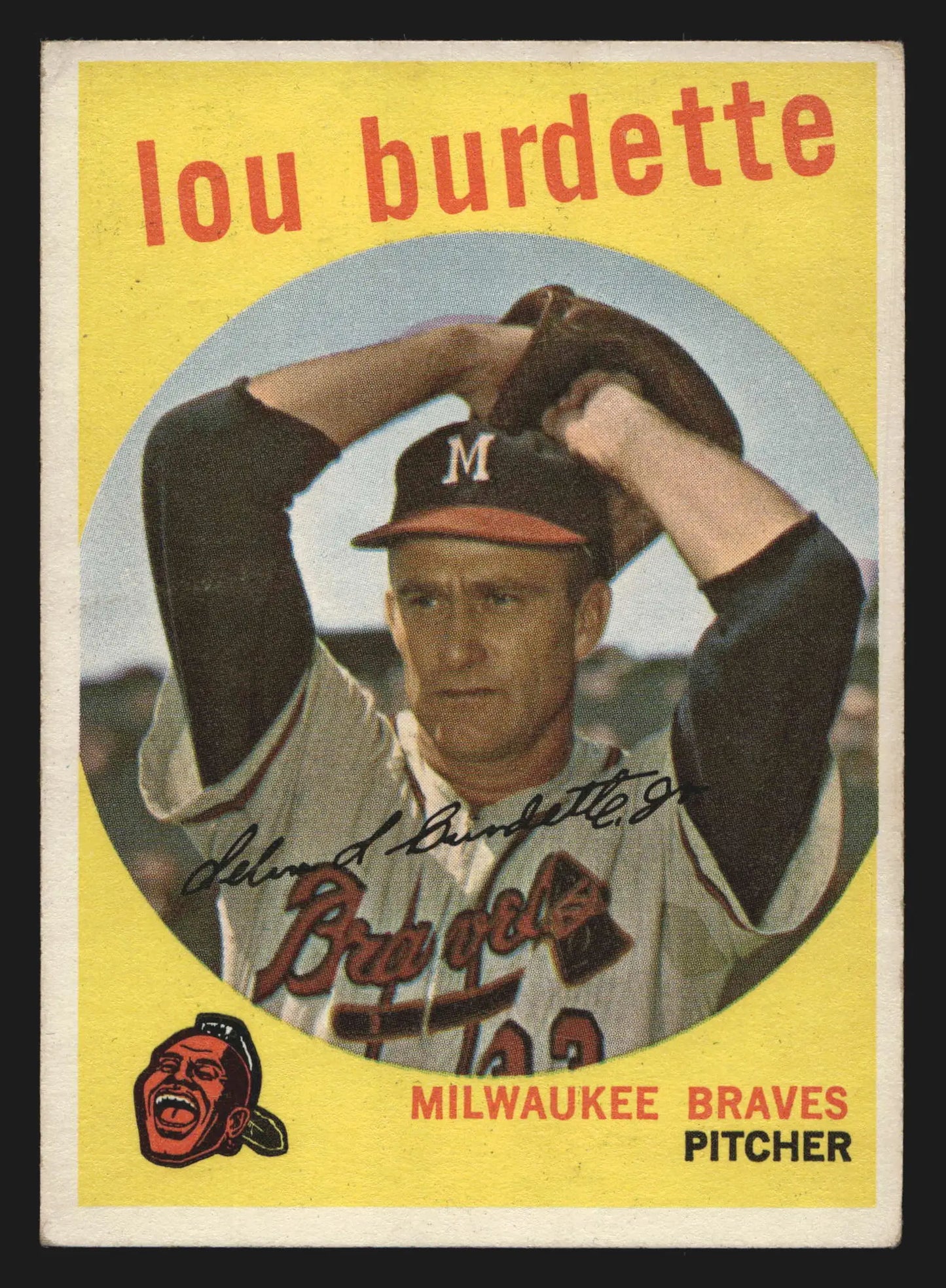 1959 Topps #440 Lou Burdette Milwaukee Braves