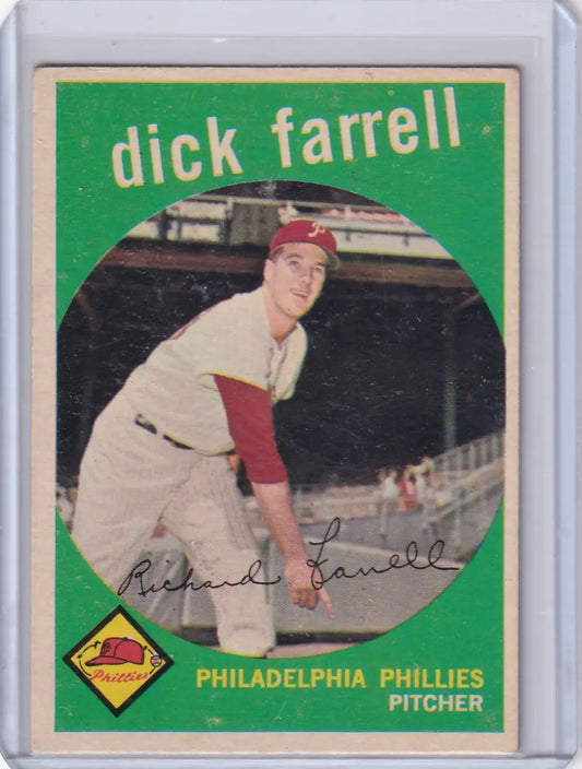 1959 Topps Baseball #175 Dick Farrell - Philadelphia Phillies - Baseball Card Single