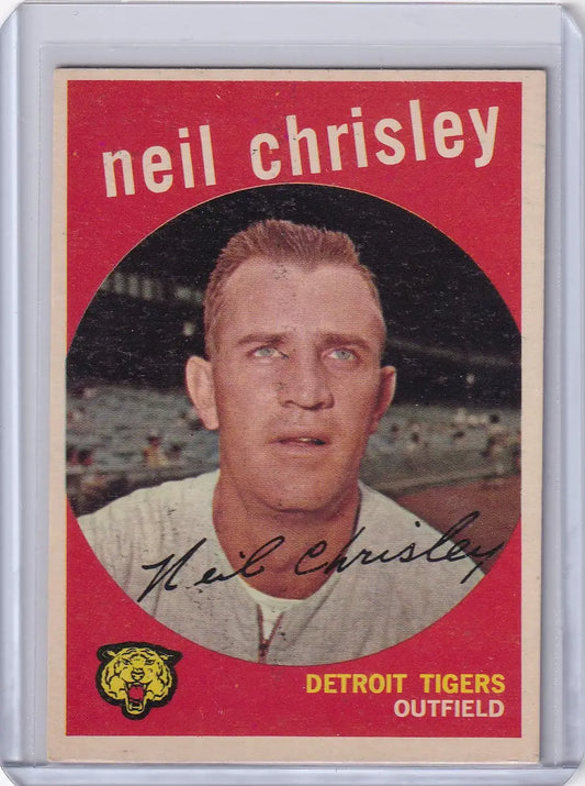1959 Topps Baseball #189 Neil Chrisley - Detroit Tigers - Baseball Card Single