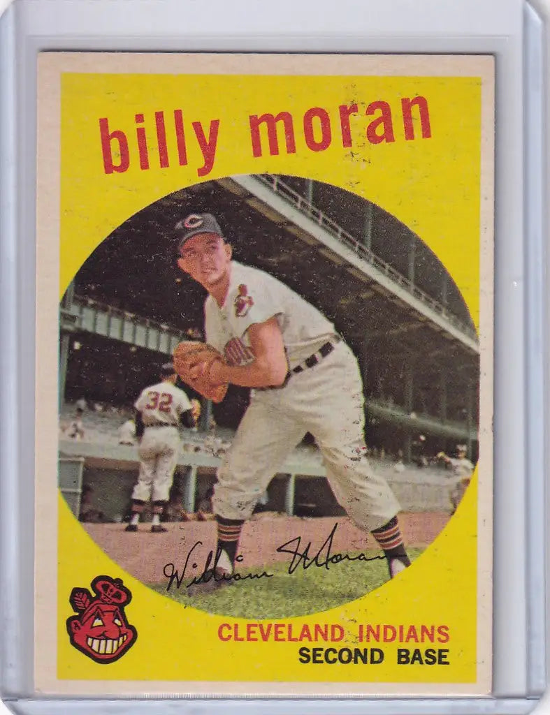 Vintage Topps Baseball card of Billy Moran from the Cleveland Indians