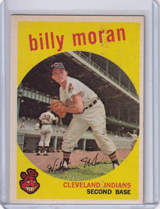 Vintage Topps Baseball card of Billy Moran from the Cleveland Indians