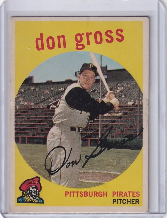 1959 Topps Baseball #228 Don Gross - Pittsburgh Pirates - Baseball Card Single