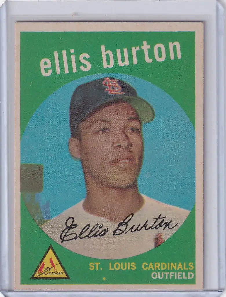 Vintage Topps Baseball card of Ellis Burton, St. Louis Cardinals outfielder
