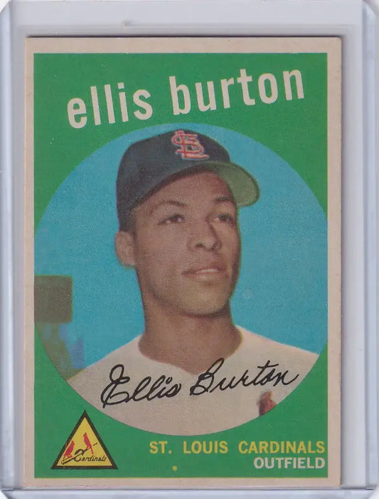 1959 Topps Baseball #231 Ellis Burton - St. Louis Cardinals RC - Baseball Card Single