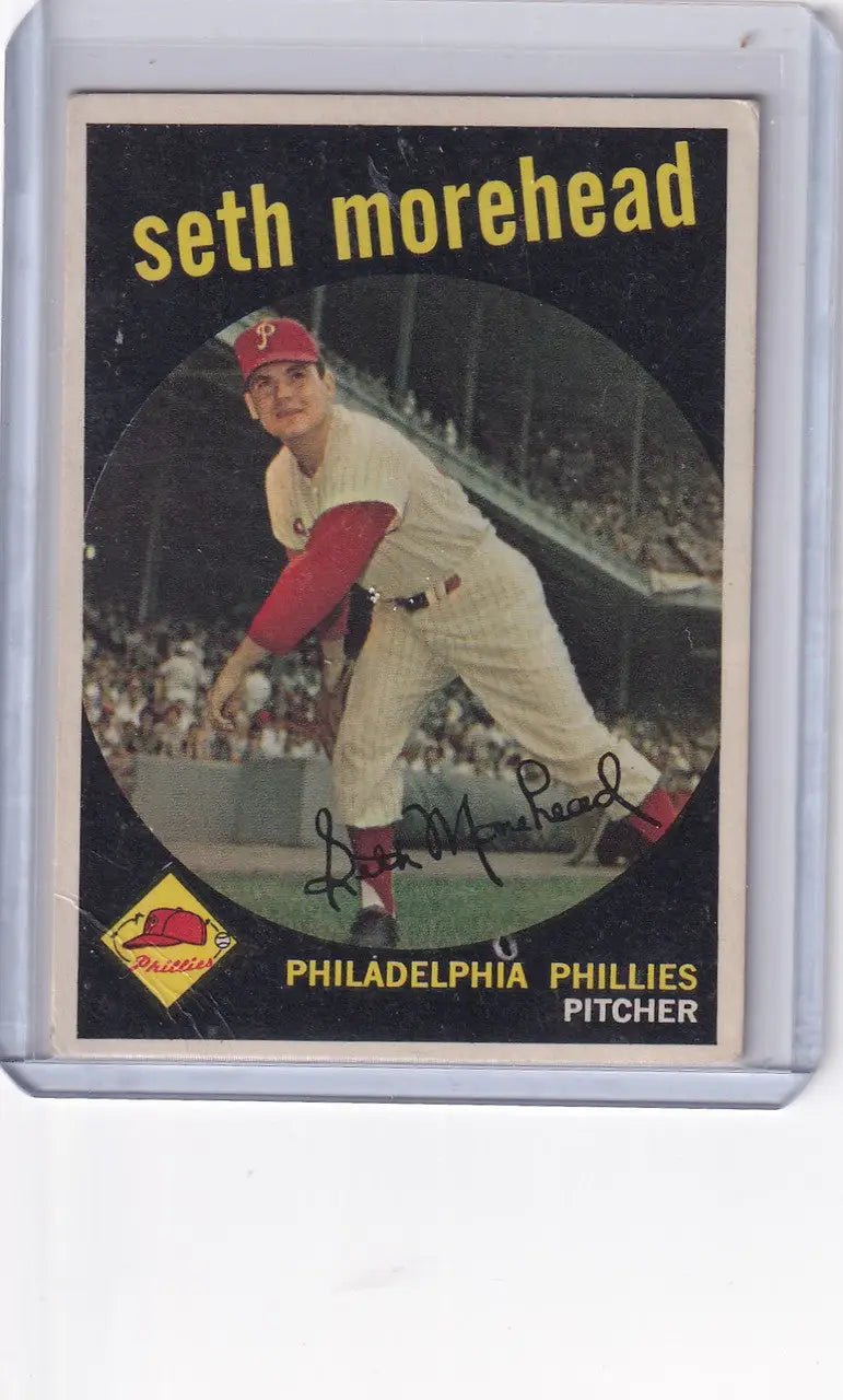 1959 Topps Baseball #253 Seth Morehead - Philadelphia Phillies RC