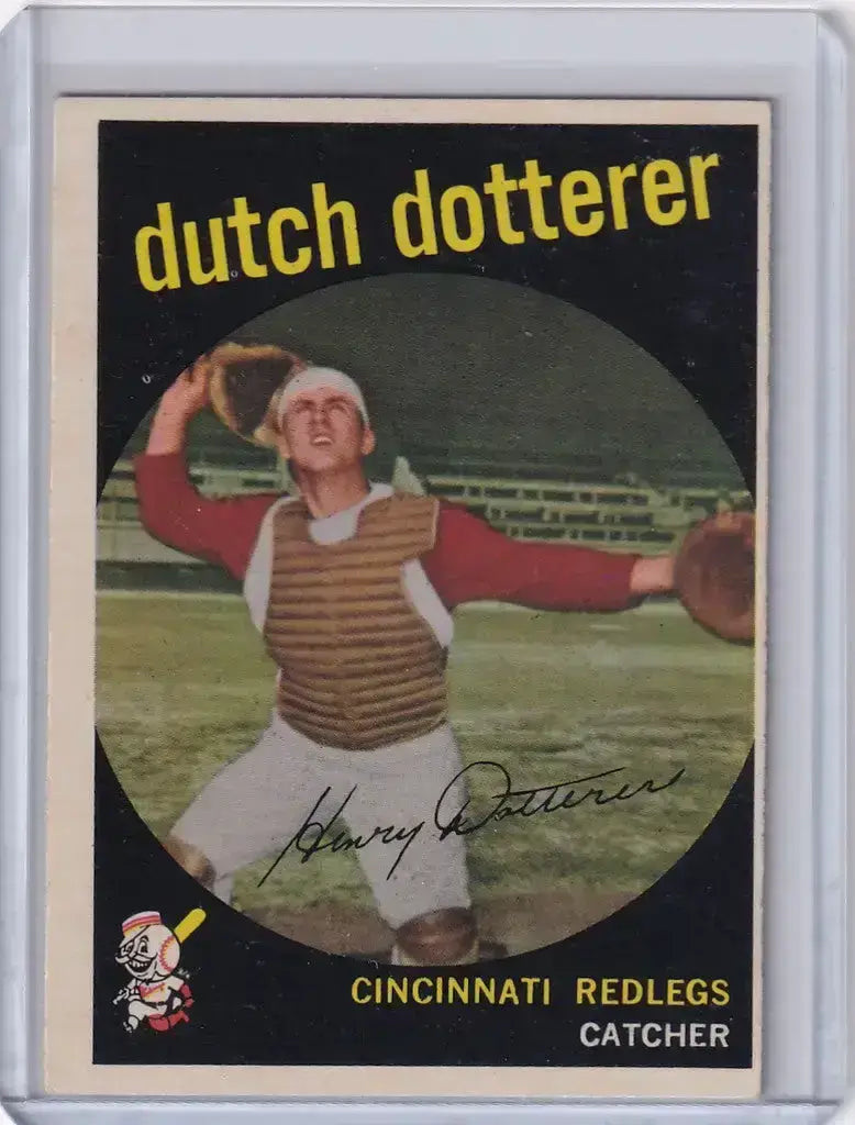 1959 Topps Baseball #288 Dutch Dotterer - Cincinnati Reds