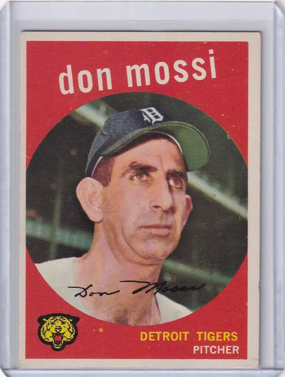 Don Mossi 1959 Topps Baseball card featuring Detroit Tigers pitcher