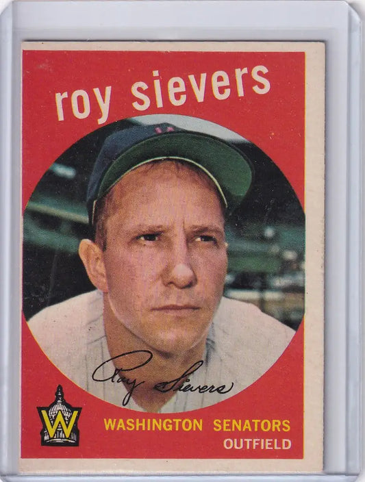 1959 Topps Baseball #340 Roy Sievers - Washington Senators - Baseball Card Single