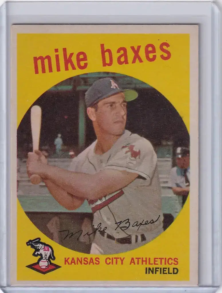 1959 Topps Baseball #381 Mike Baxes - Kansas City Athletics