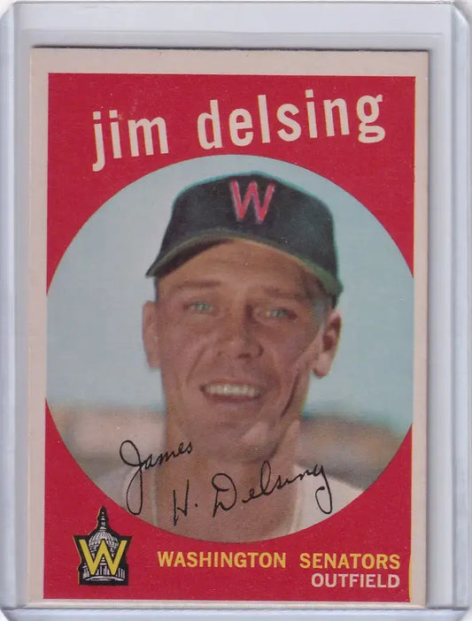1959 Topps Baseball #386 Jim Delsing - Washington Senators - Baseball Card Single
