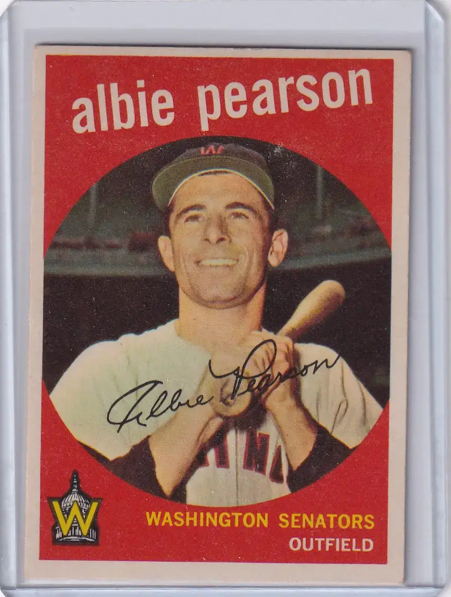 1959 Topps Baseball #4 Albie Pearson - Washington Senators - Baseball Card Single