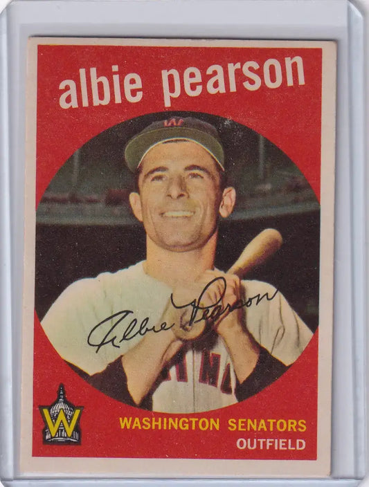 1959 Topps Baseball #4 Albie Pearson - Washington Senators - Baseball Card Single