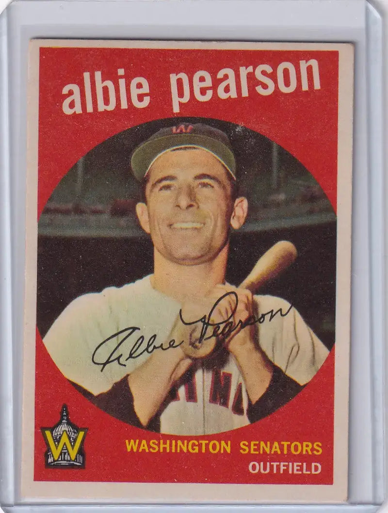 1959 Topps Baseball #4 Albie Pearson - Washington Senators - Baseball Card Single