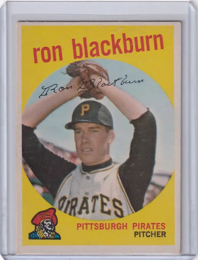 1959 Topps Baseball #401 Ron Blackburn - Pittsburgh Pirates - Baseball Card Single