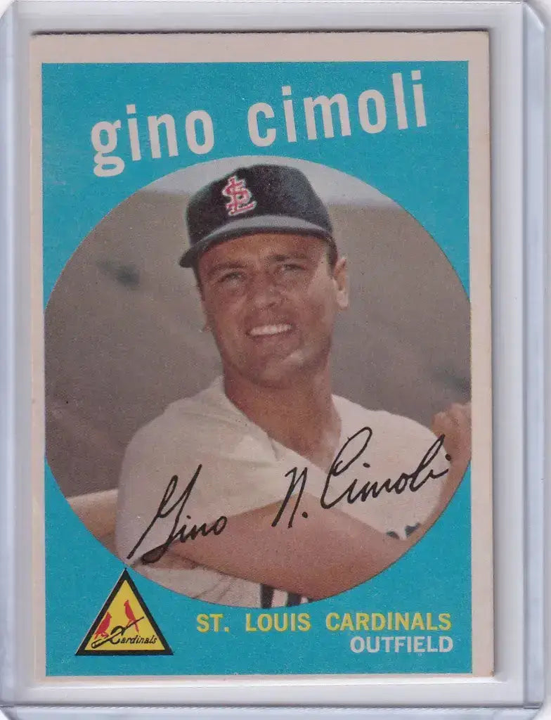 1959 Topps Baseball #418 Gino Cimoli - St. Louis Cardinals