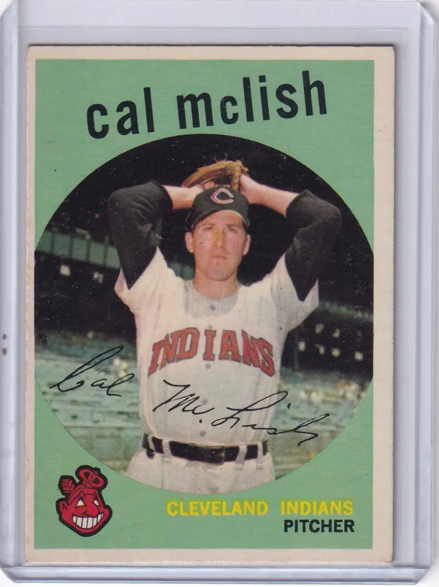 1959 Topps Baseball #445 Cal McLish - Cleveland Indians