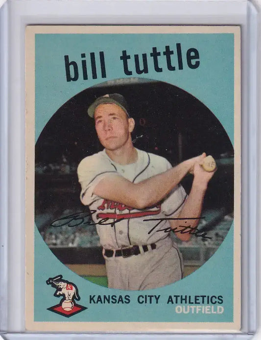 1959 Topps Baseball #459 Bill Tuttle - Kansas City Athletics - Baseball Card Single