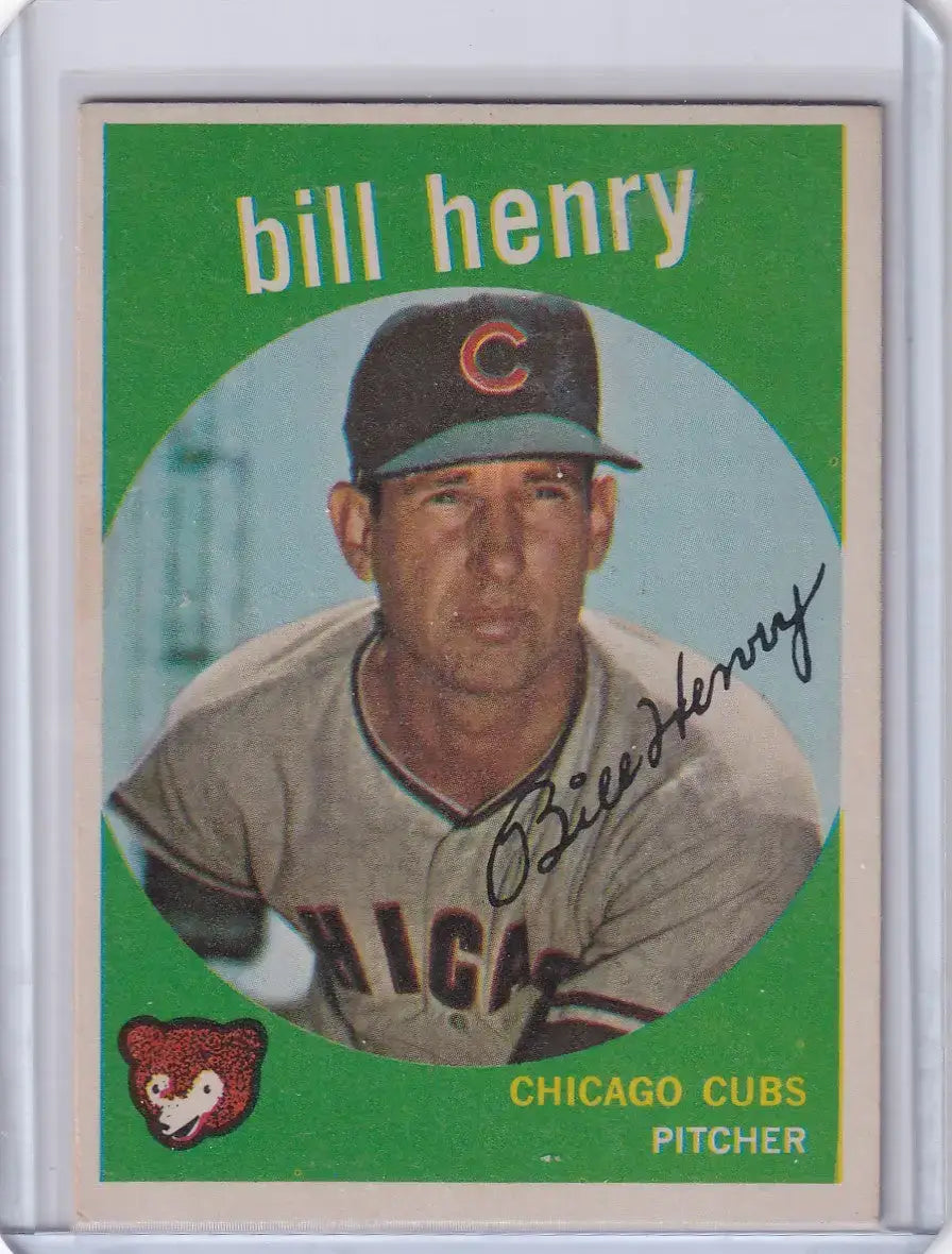 1959 Topps Baseball #46 Bill Henry - Chicago Cubs - Baseball Card Single