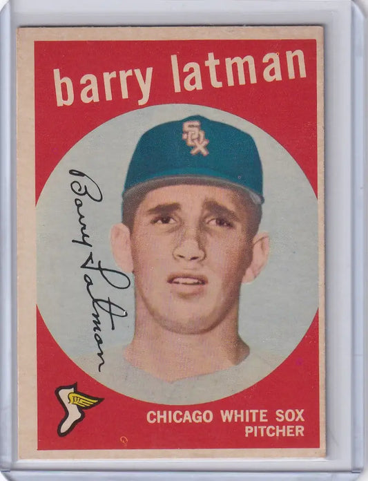 Vintage Topps Baseball card of Barry Latman from the Chicago White Sox
