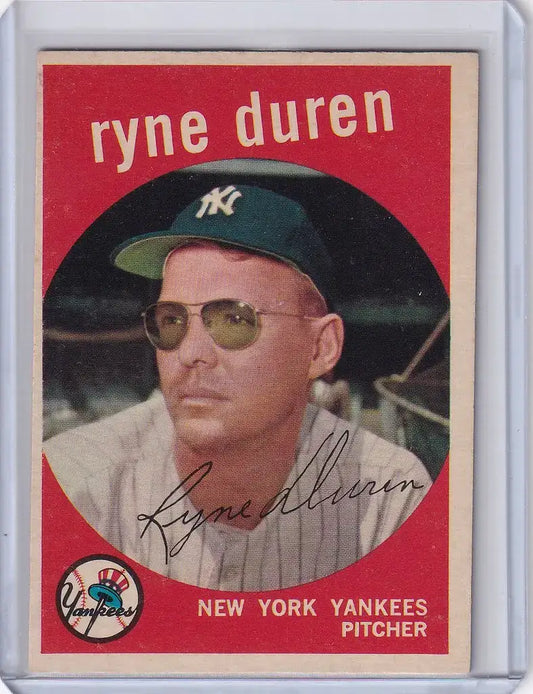 1959 Topps Baseball #485 Ryne Duren - New York Yankees - Baseball Card Single
