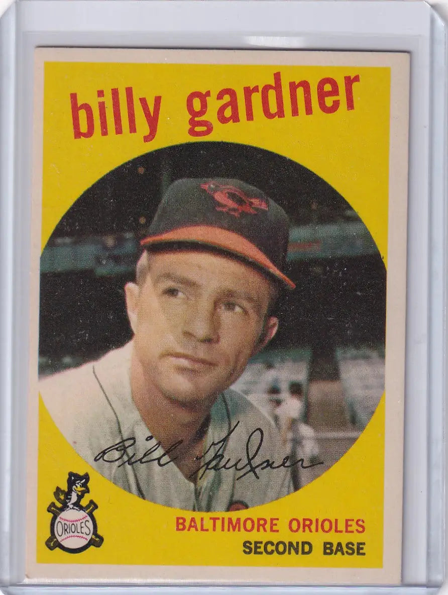 Vintage Topps Baseball card of Billy Gardner in Baltimore Orioles uniform