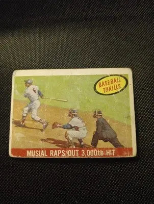 1959 Topps - Baseball Thrills Stan Musial 3000th Hit. #470. lower grade. VG - Baseball Card Single