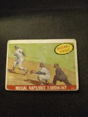 1959 Topps - Baseball Thrills Stan Musial 3000th Hit. #470. lower grade. VG - Baseball Card Single