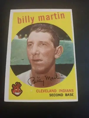 1959 Topps - Billy Martin #295. Cleveland Indians. EX+ - NRMT - Baseball Card Single