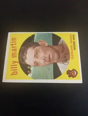 1959 Topps - Billy Martin #295. Cleveland Indians. EX+ - NRMT - Baseball Card Single