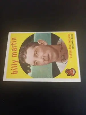 1959 Topps - Billy Martin #295. Cleveland Indians. EX+ - NRMT - Baseball Card Single