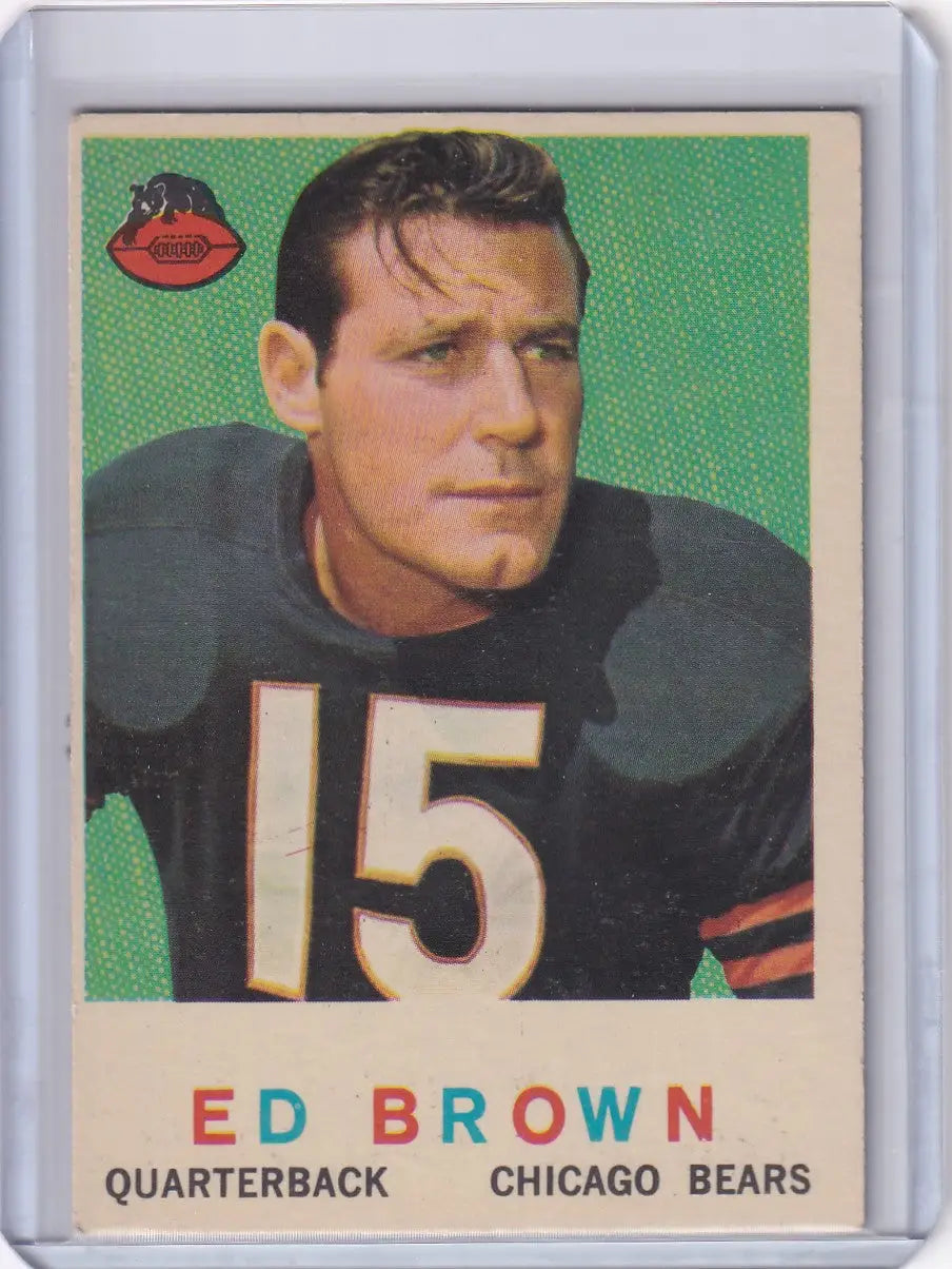 1959 Topps Football # 137 Ed Brown - Chicago Bears