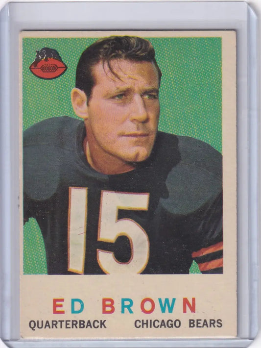 1959 Topps Football # 137 Ed Brown - Chicago Bears