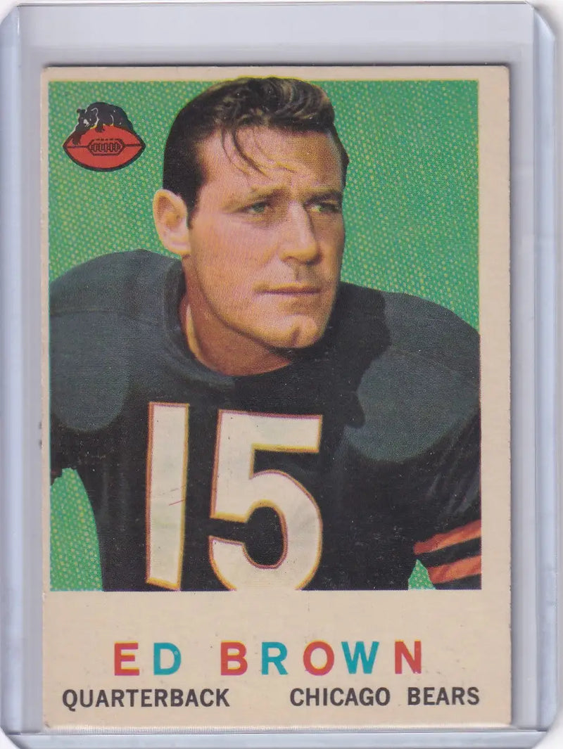 1959 Topps Football # 137 Ed Brown - Chicago Bears