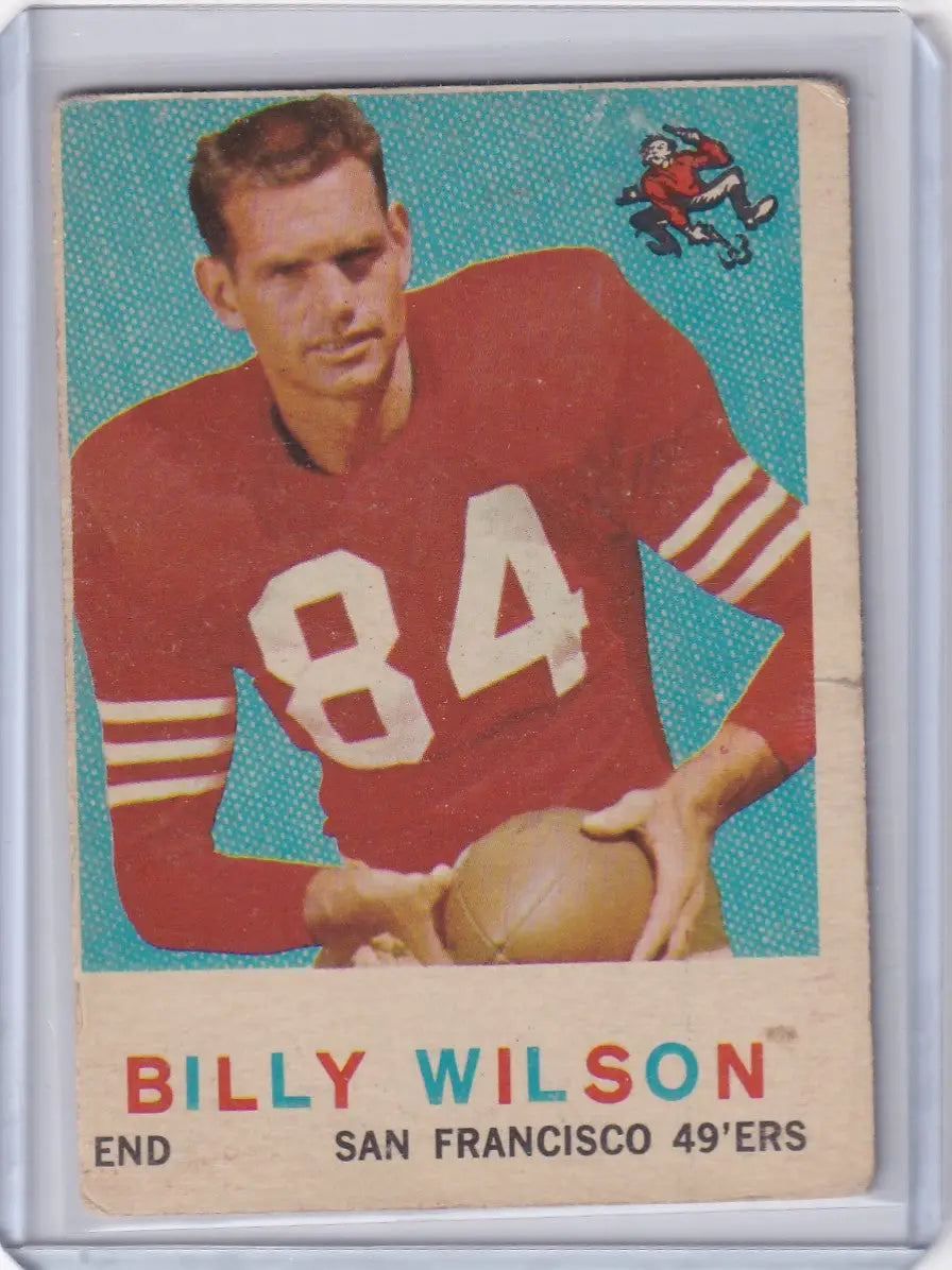 1959 Topps Football # 148 Billy Wilson - San Francisco 49ers