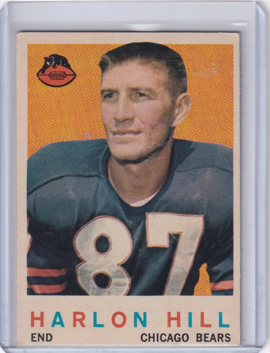 1959 Topps Football # 167 Harlon Hill - Chicago Bears