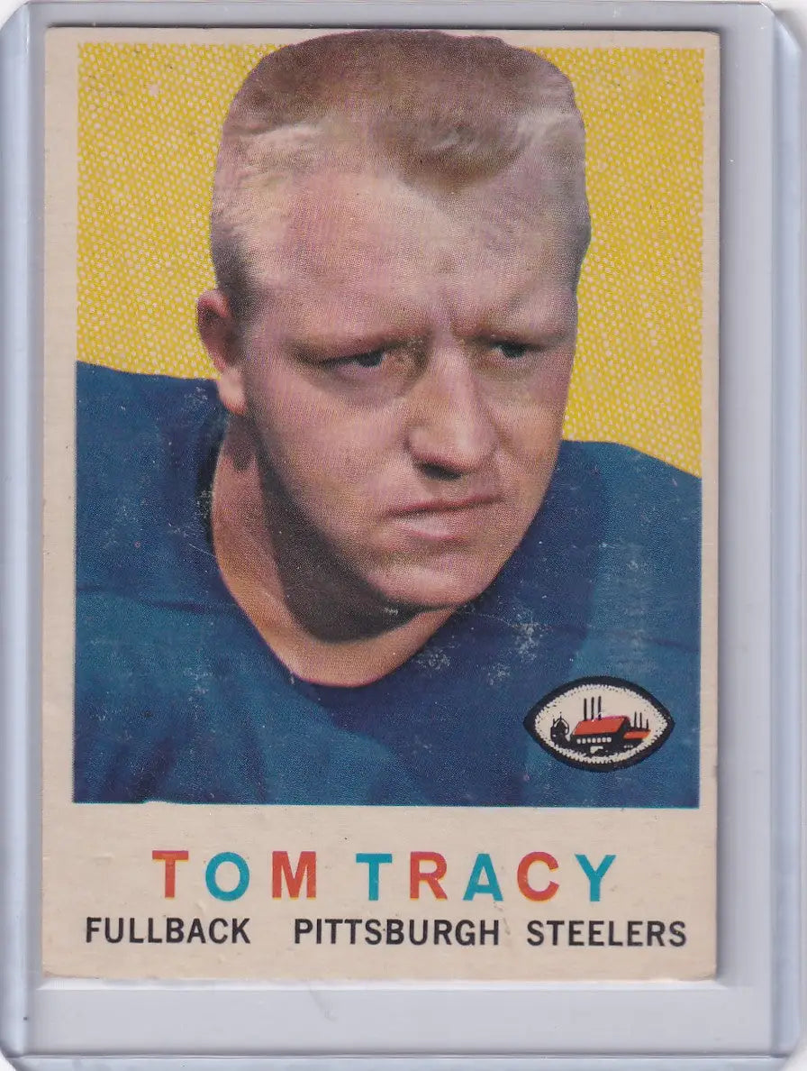 1959 Topps Football # 176 Tom Tracy RC - Pittsburgh Steelers