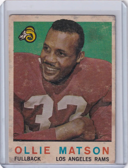 1959 Topps Football # 50 Ollie Matson - Los Angeles Rams - Football Card Single