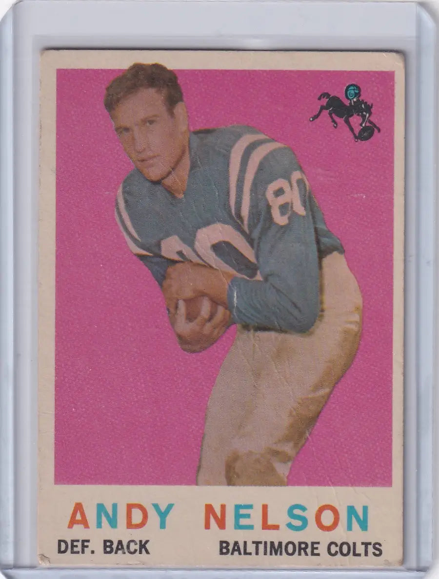 1959 Topps Football # 62 Andy Nelson RC - Baltimore Colts