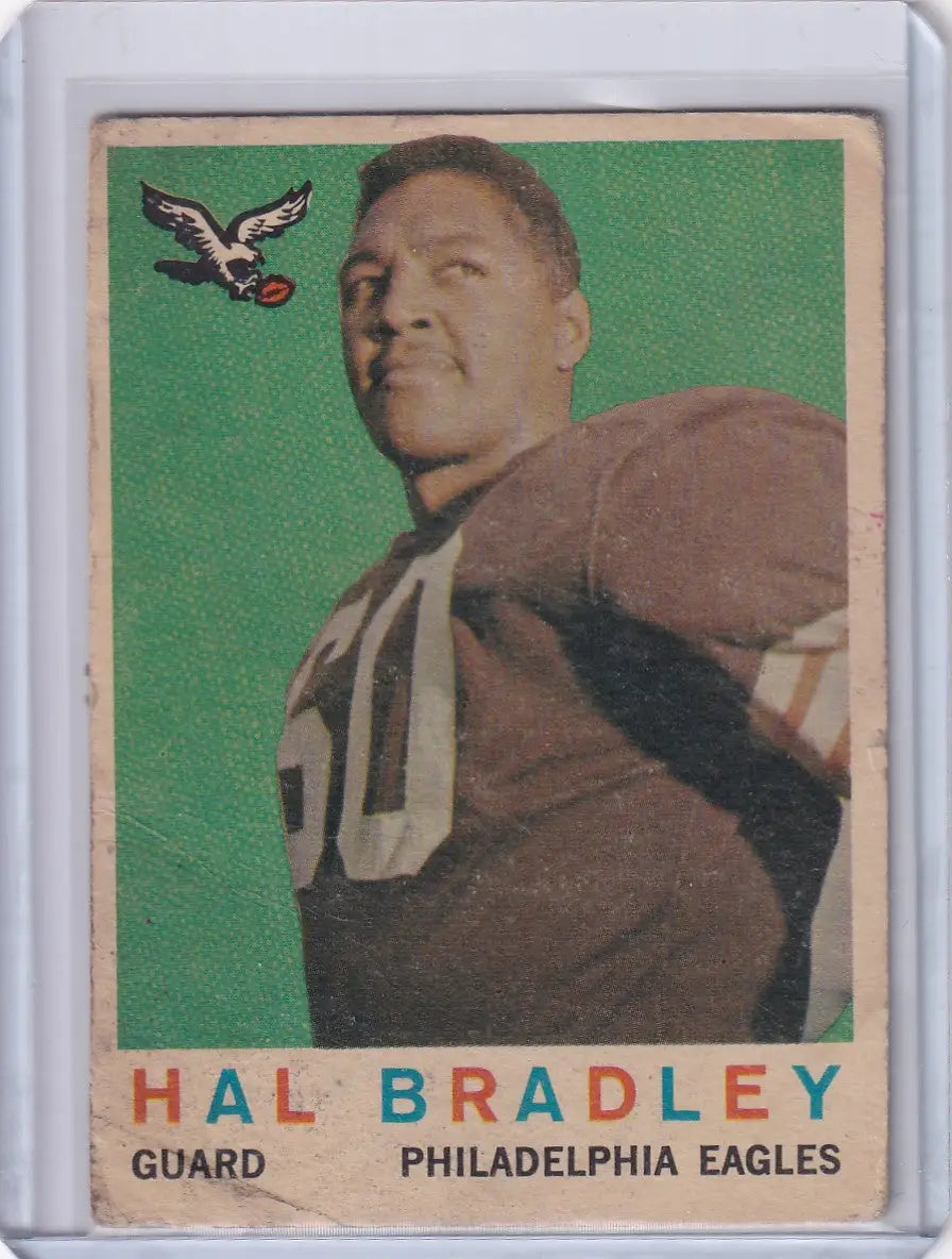 1959 Topps Football # 63 Hal Bradley RC - Philadelphia Eagles