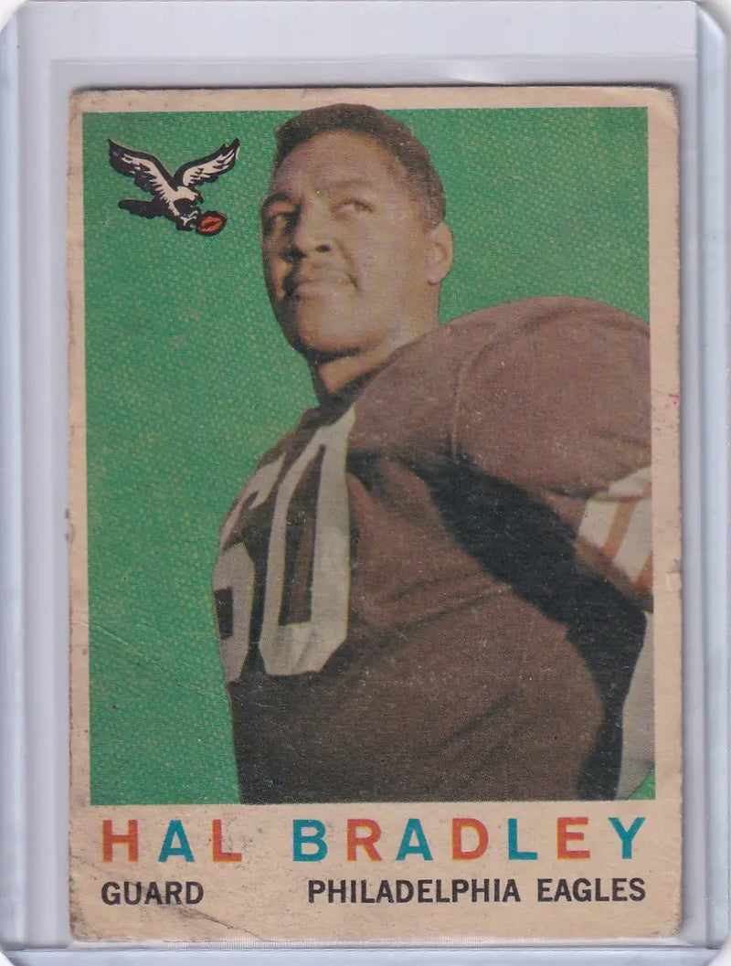 1959 Topps Football # 63 Hal Bradley RC - Philadelphia Eagles