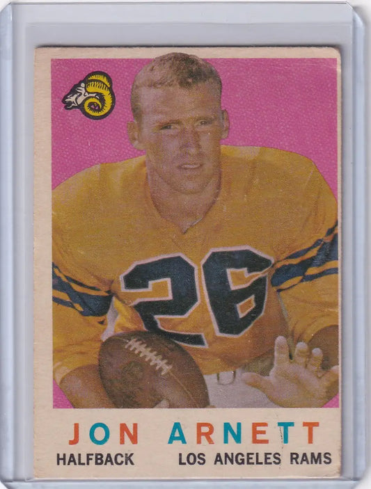 1959 Topps Football # 70 Jon Arnett - Los Angeles Rams