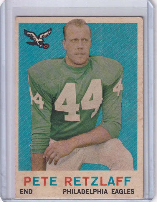 1959 Topps Football # 88 Pete Retzlaff - Philadelphia Eagles
