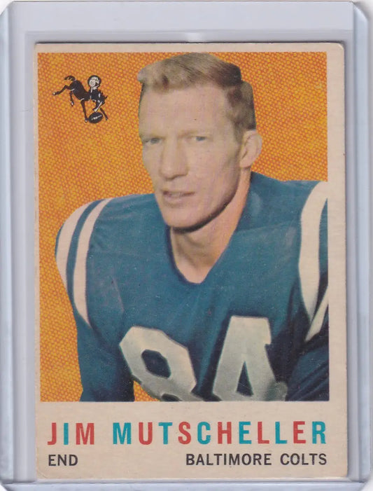 1959 Topps Football # 89 Jim Mutscheller - Baltimore Colts