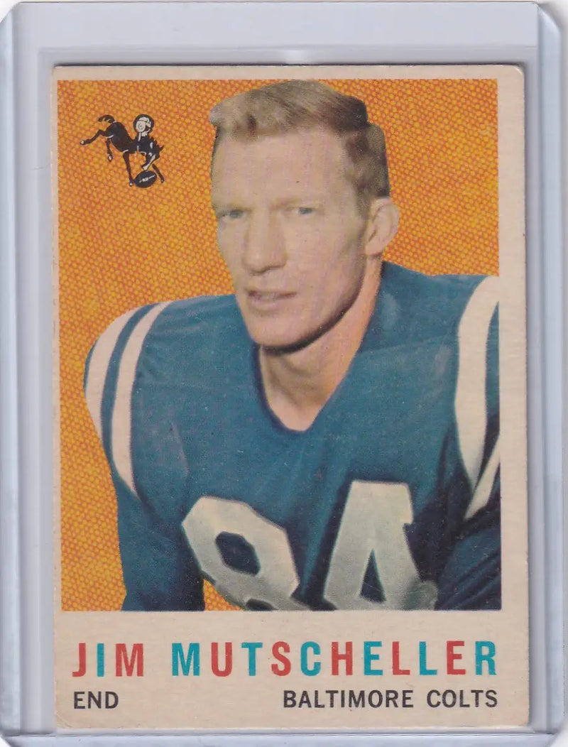 1959 Topps Football # 89 Jim Mutscheller - Baltimore Colts
